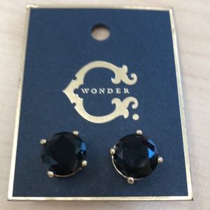 C Wonder Earrings Black Studs